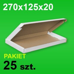 Pudełko F427 270x125x20 białe P-25 szt.