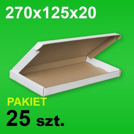 Pudełko F427 270x125x20 białe P-25 szt.