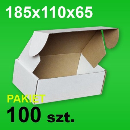 Pudełko F427 185x110x65 białe P-100 szt.