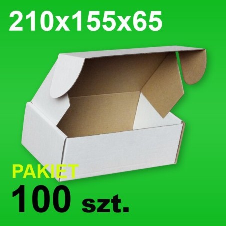 Pudełko F427 210x155x65 białe P-100 szt.