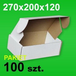 Pudełko F427 270x200x120 białe P-100 szt.