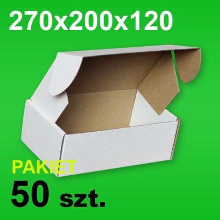 Pudełko F427 270x200x120 białe P-50 szt.