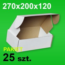 Pudełko F427 270x200x120 białe P-25 szt.