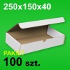 Pudełko F421 250x150x40 białe P-100 szt.