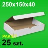 Pudełko F421 250x150x40 białe P-25 szt.