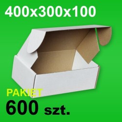 Pudełko F427 400x300x100 białe P-600 szt.