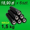 Folia stretch czarna 1,5 kg - 6 szt.