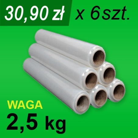 Folia stretch bezb. 2,5 kg - 6 szt.