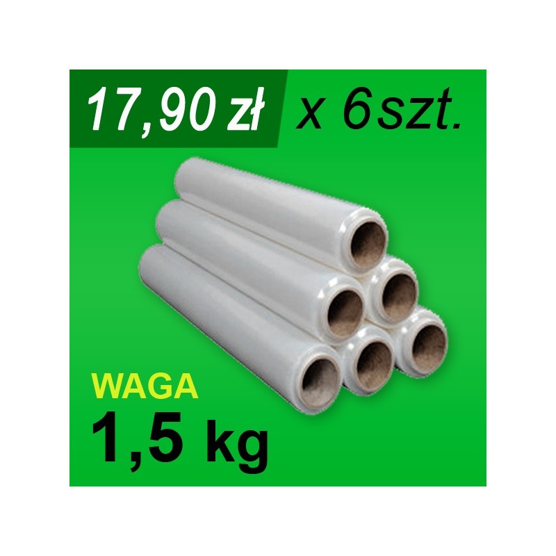 Folia stretch bezb. 1,5 kg - 6 szt.