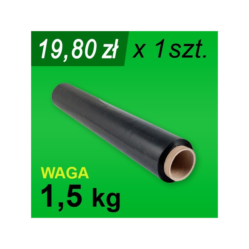 Folia stretch czarna 1,5 kg - 1 szt.