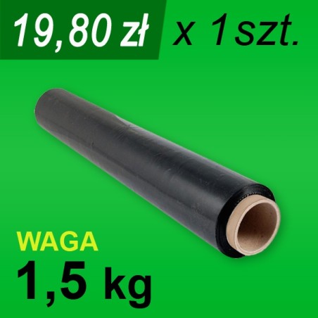 Folia stretch czarna 1,5 kg - 1 szt.