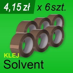 Taśma pakowa Solvent brąz - 6 szt.