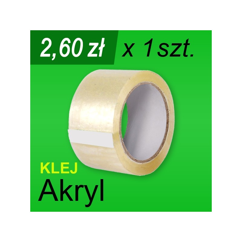 Taśma pakowa Akryl bezb. - 1 szt.
