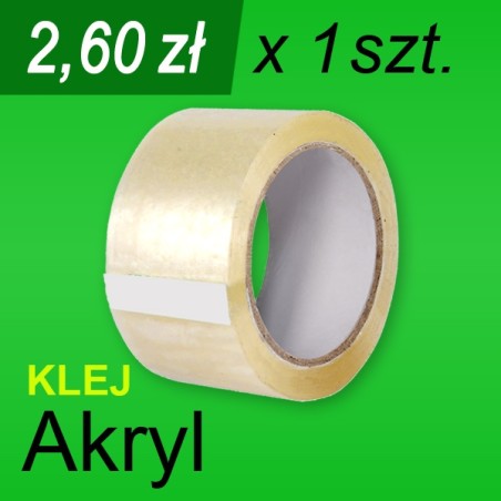 Taśma pakowa Akryl bezb. - 1 szt.