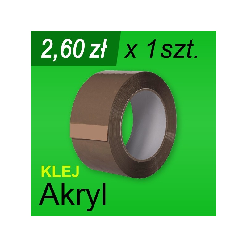 Taśma pakowa Akryl brąz - 1 szt.