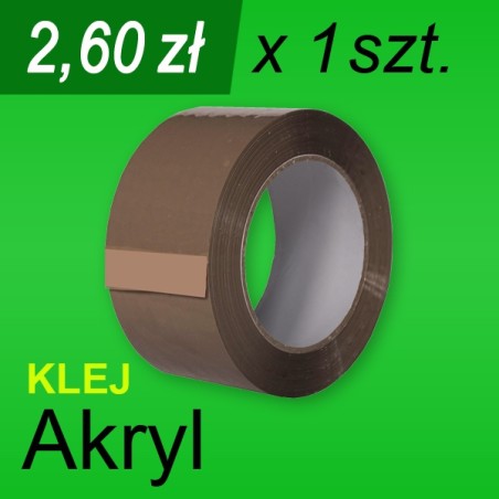 Taśma pakowa Akryl brąz - 1 szt.